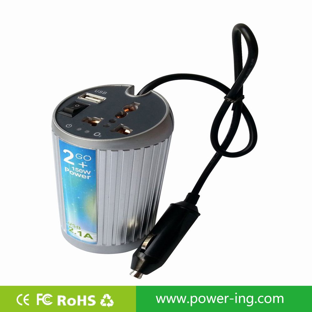 China High Quality 150W Car Power Inverter 12v Dc To 220v 110v with USB 5v 2.1A